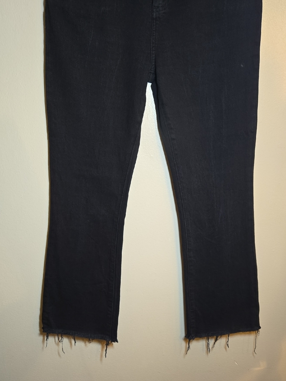 Pistola Lennon High Rise Crop Boot Jeans Abyss Wash Raw Hem Dark Denim Size 28 - Picture 4 of 11